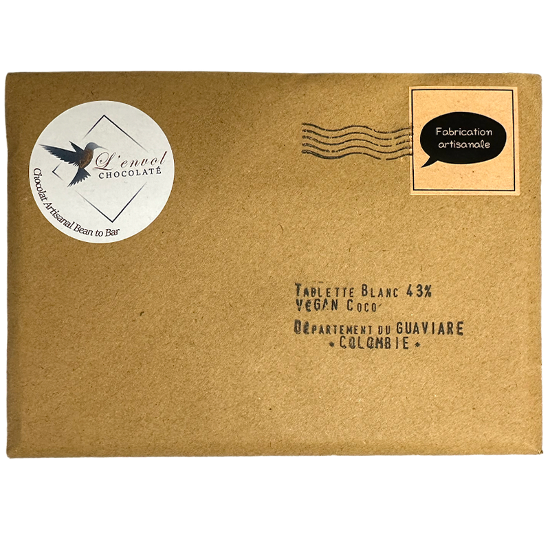 Tablette Cacao Blanc Coco Vegan 43% Guaviare